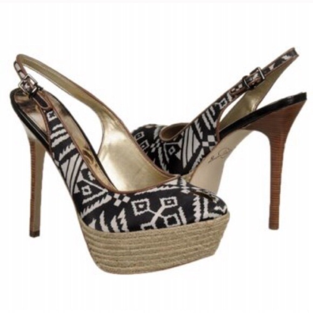 Sam Edelman Novato Black and White Print Slingback